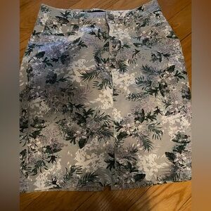 Floral denim Print Skirt